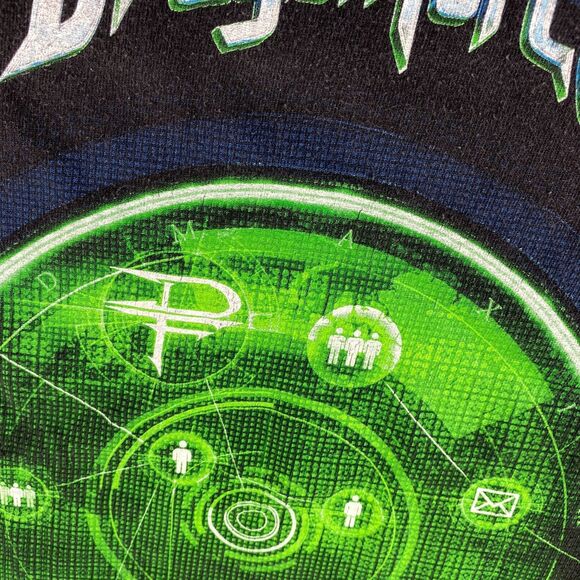 VTG 2000s Dragonforce Maximum Overload Black T-shirt Adult Medium Y2K Unisex - Picture 3 of 10